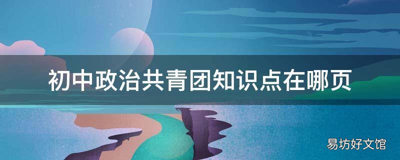 初中政治共青团知识点在哪页