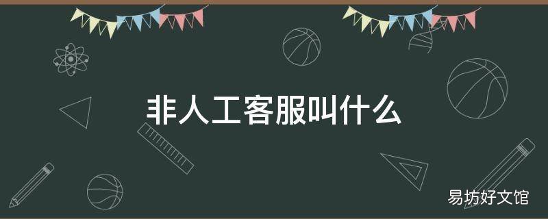 非人工客服叫什么