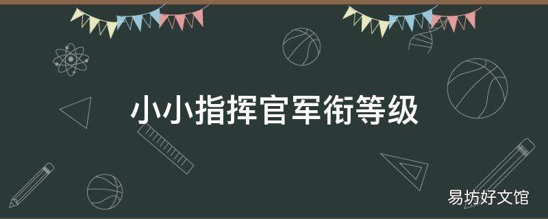 小小指挥官军衔等级