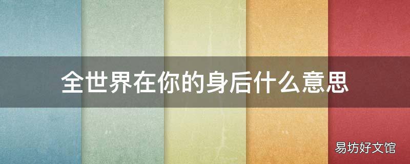 全世界在你的身后什么意思