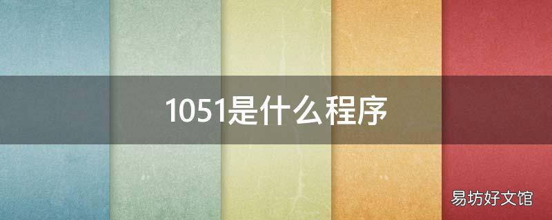 1051是什么程序