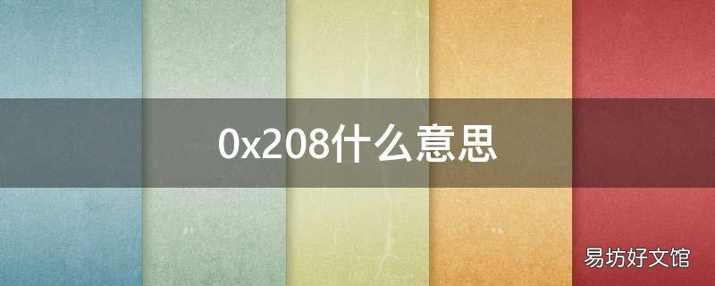 0x208什么意思