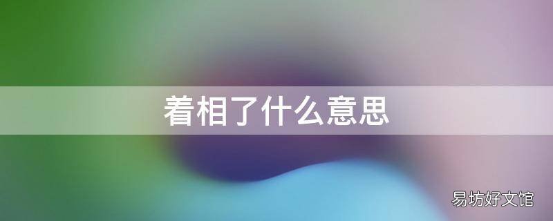 着相了什么意思