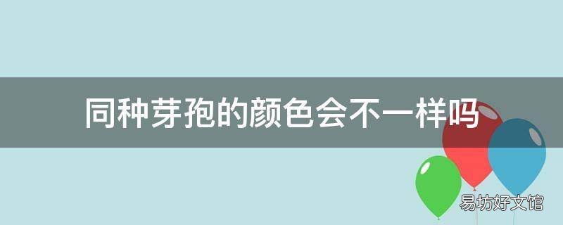 同种芽孢的颜色会不一样吗