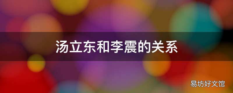 汤立东和李震的关系