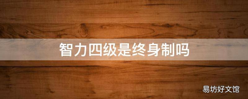 智力四级是终身制吗