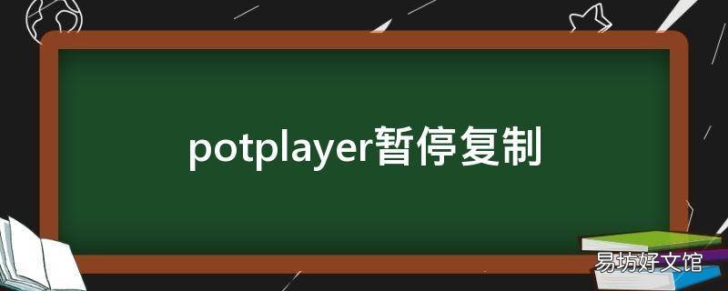 potplayer暂停复制