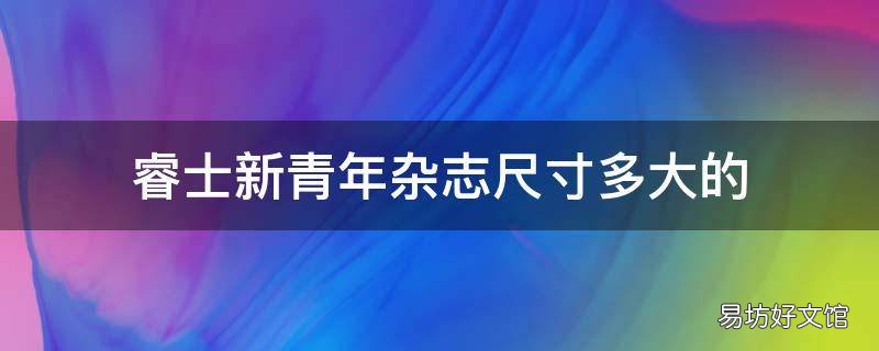 睿士新青年杂志尺寸多大的