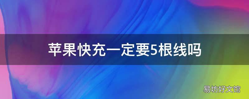 苹果快充一定要5根线吗