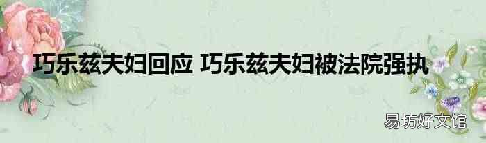 巧乐兹夫妇回应 巧乐兹夫妇被法院强执