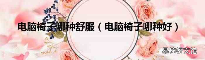 电脑椅子哪种好 电脑椅子哪种舒服