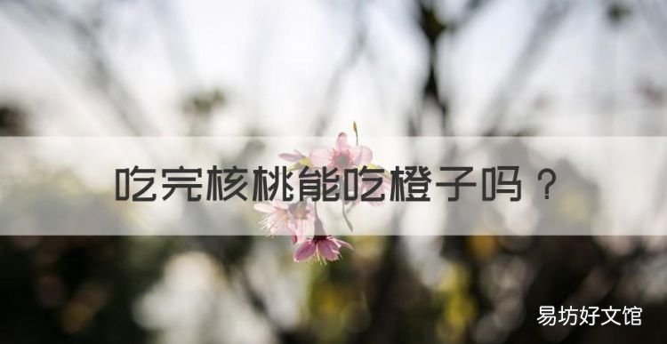吃完核桃能吃橙子