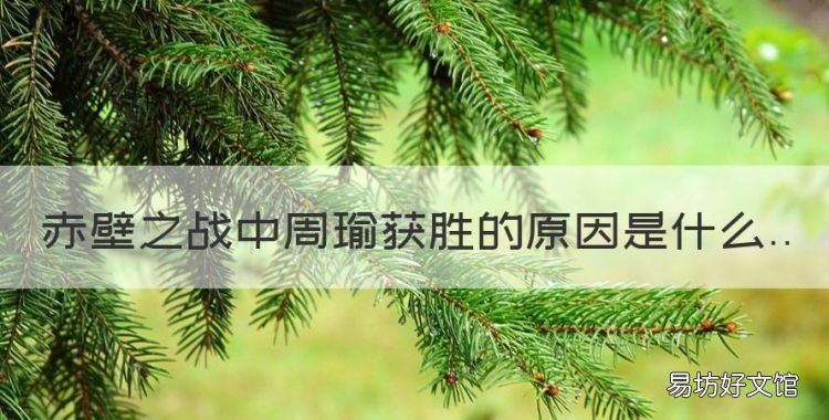 赤壁之战中周瑜获胜的原因是什么