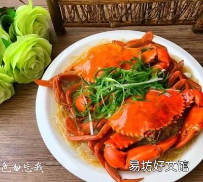 粉丝蒸青蟹,表嫂青蟹蒸粉丝