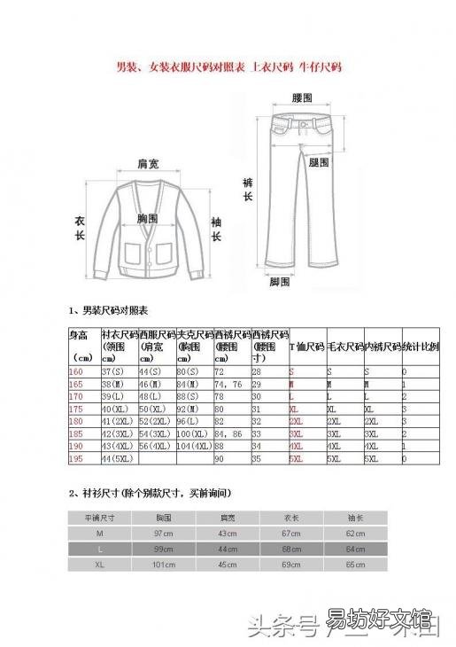 一文掌握衣服尺寸的换算方法 腰围88是二尺几的腰