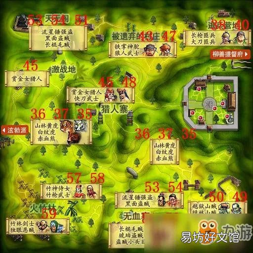 一览所有怪物位置地图大全 热血江湖怪物等级分布图