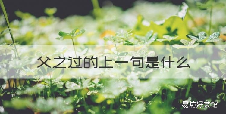 性相尽兴相近,父之过的上一句是什么