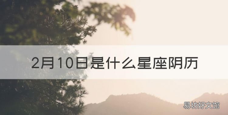 2月0日是什么星座阴历,2月10日是什么星座阴历