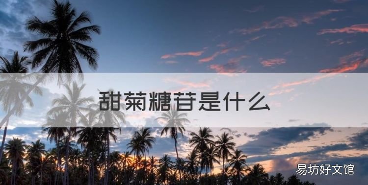 甜菊糖苷是什么，甜菊糖甙、甜菊糖苷是不是同一种物质