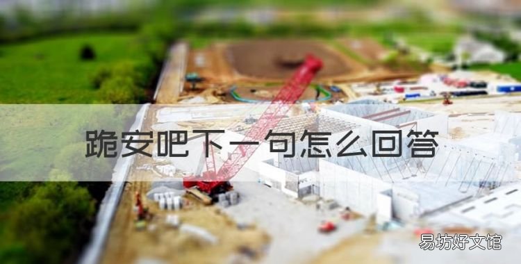 跪安吧下一句怎么回答,对方说小的跪安了 应该如何回答她