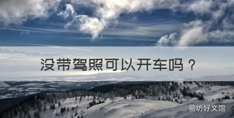 没带驾照可以开车，不带驾驶证开车可以用电子驾驶证吗?