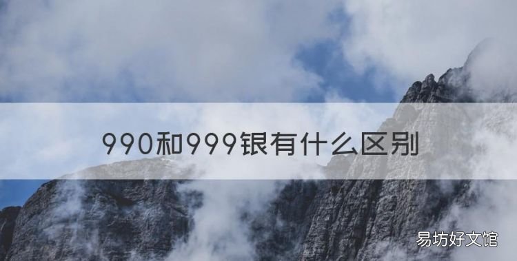 990和999银有什么区别,990和999银哪个好一点