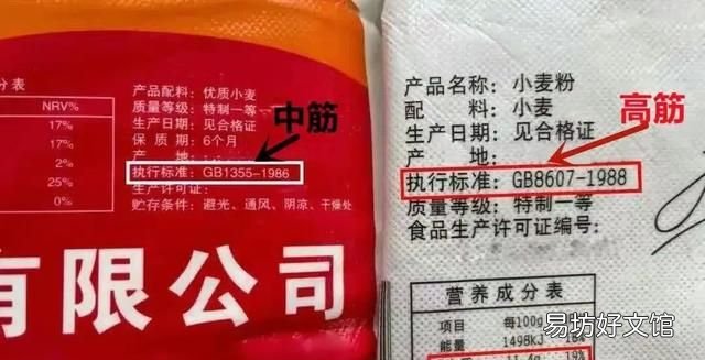 买面粉要分清高筋中筋低筋