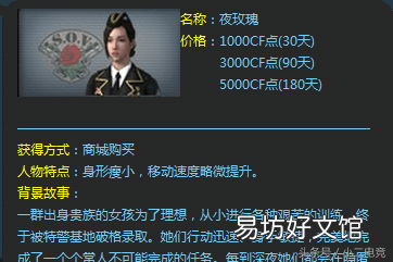 全人物角色官方数据属性详解 cf黑鹰角色有什么属性