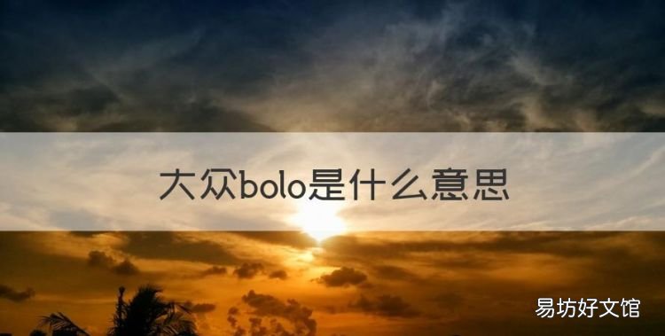 大众bolo是什么意思，BOLO是什么牌的眼镜