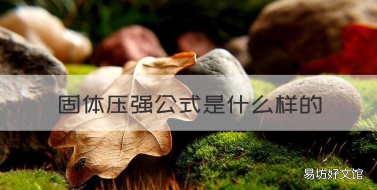 固体压强的公式,固体压强公式是什么样的