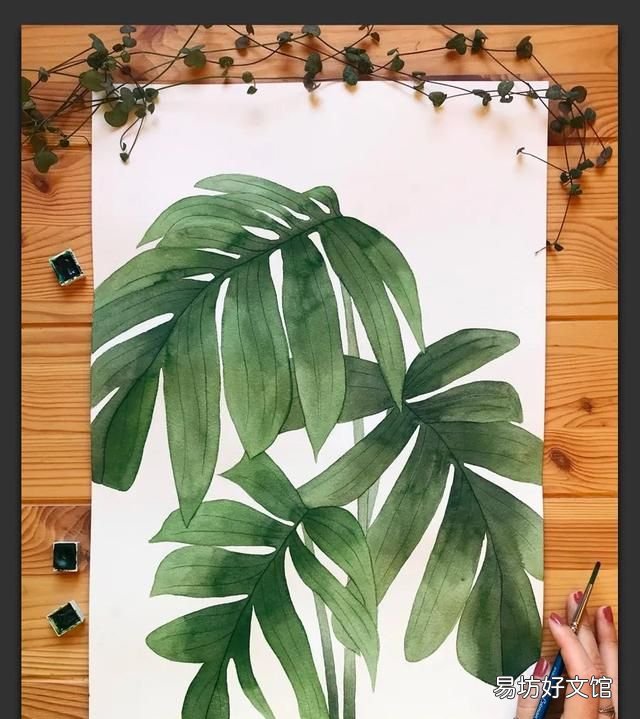 树叶粘贴画超级好看的 用不同的树叶画一幅画