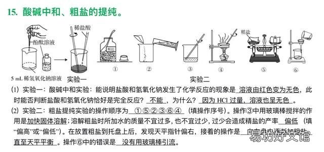 化学实验基本方法知识点总结初三