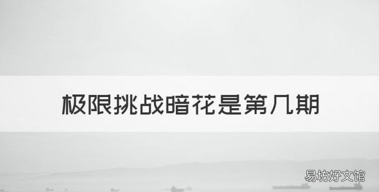 极限挑战暗花是第几期,极限挑战沙溢宋小宝郭涛是哪一期