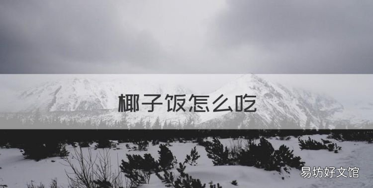 椰子饭怎么吃,椰子饭怎么做