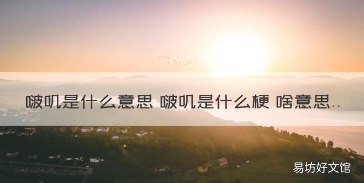 啵叽是什么意思 啵叽是什么梗 啥意思