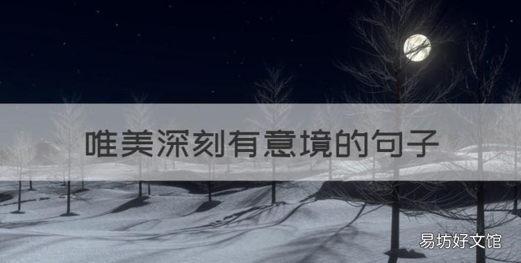 雪天的唯美意境句子,唯美深刻有意境的句子
