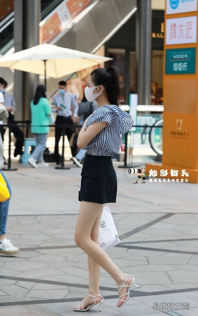 搭配显瘦高腰短裤夏上衣
