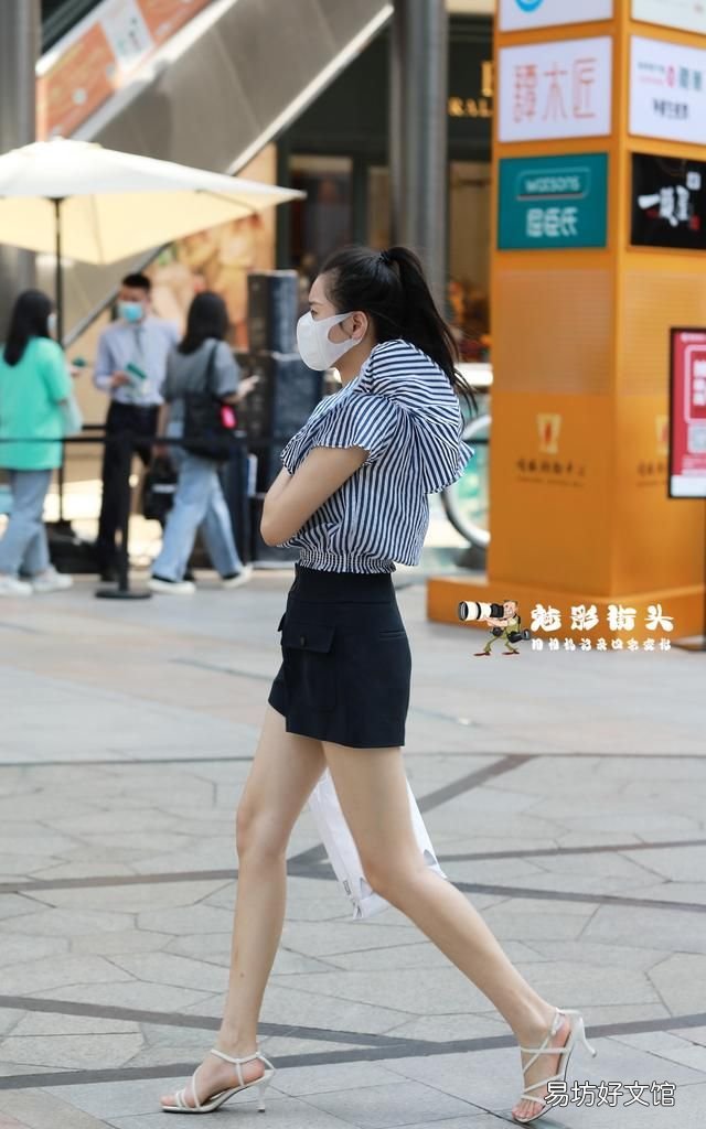 搭配显瘦高腰短裤夏上衣