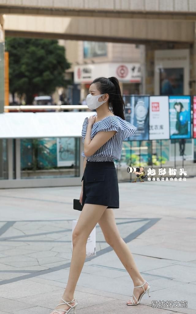 搭配显瘦高腰短裤夏上衣