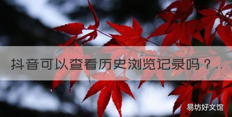 抖音可以查看历史浏览记录,抖音历史记录怎么查看很久之前的