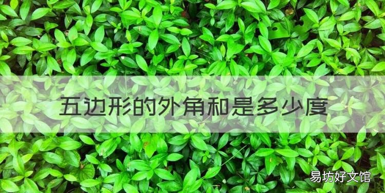 五边形的外角和是多少度,五边形的外角和等于多少度