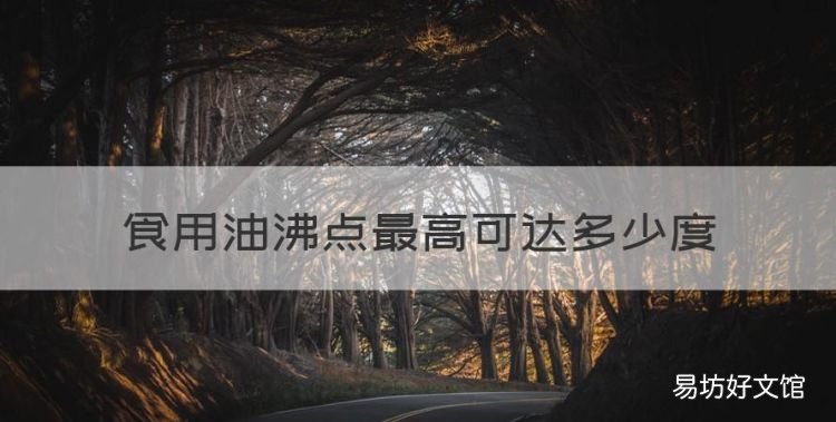 食用油沸点最高可达多少度,食用油的最高温度是多少度