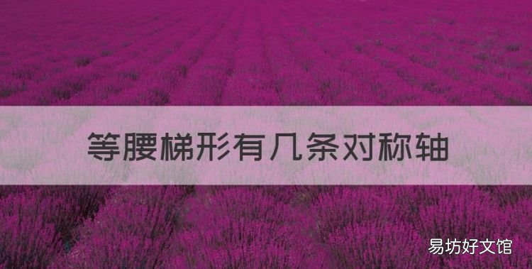 等腰梯形有几条对称轴