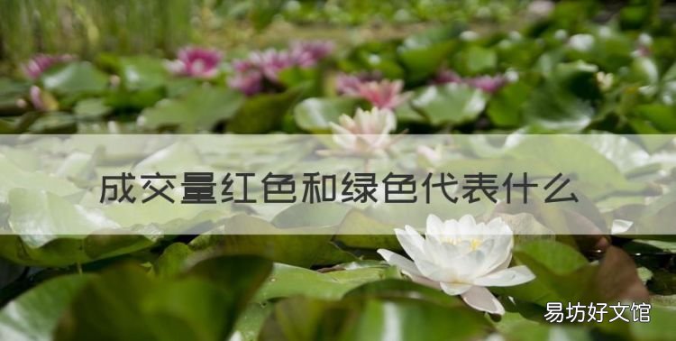成交量红色和绿色代表什么,成交量红柱绿柱代表什么意思