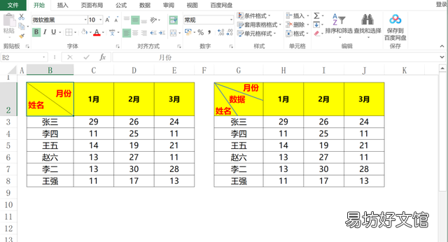 表格中怎样加入双斜线