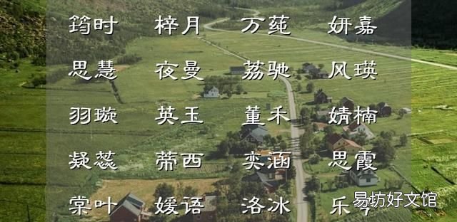 甜美清新淡雅的女孩名字,一听就有让人沉醉的意思