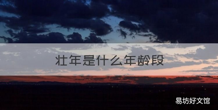 壮年是多少岁,壮年是什么年龄段