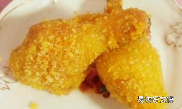 如何用面包糠炸鸡腿,我只有三种材料鸡蛋,面包糠,还有鸡腿