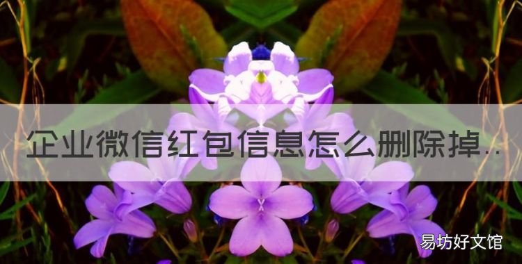 企业微信红包信息怎么删除,企业微信红包记录怎么删除