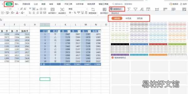 1分钟快速设置表格格式技巧 表格样式在哪里设置